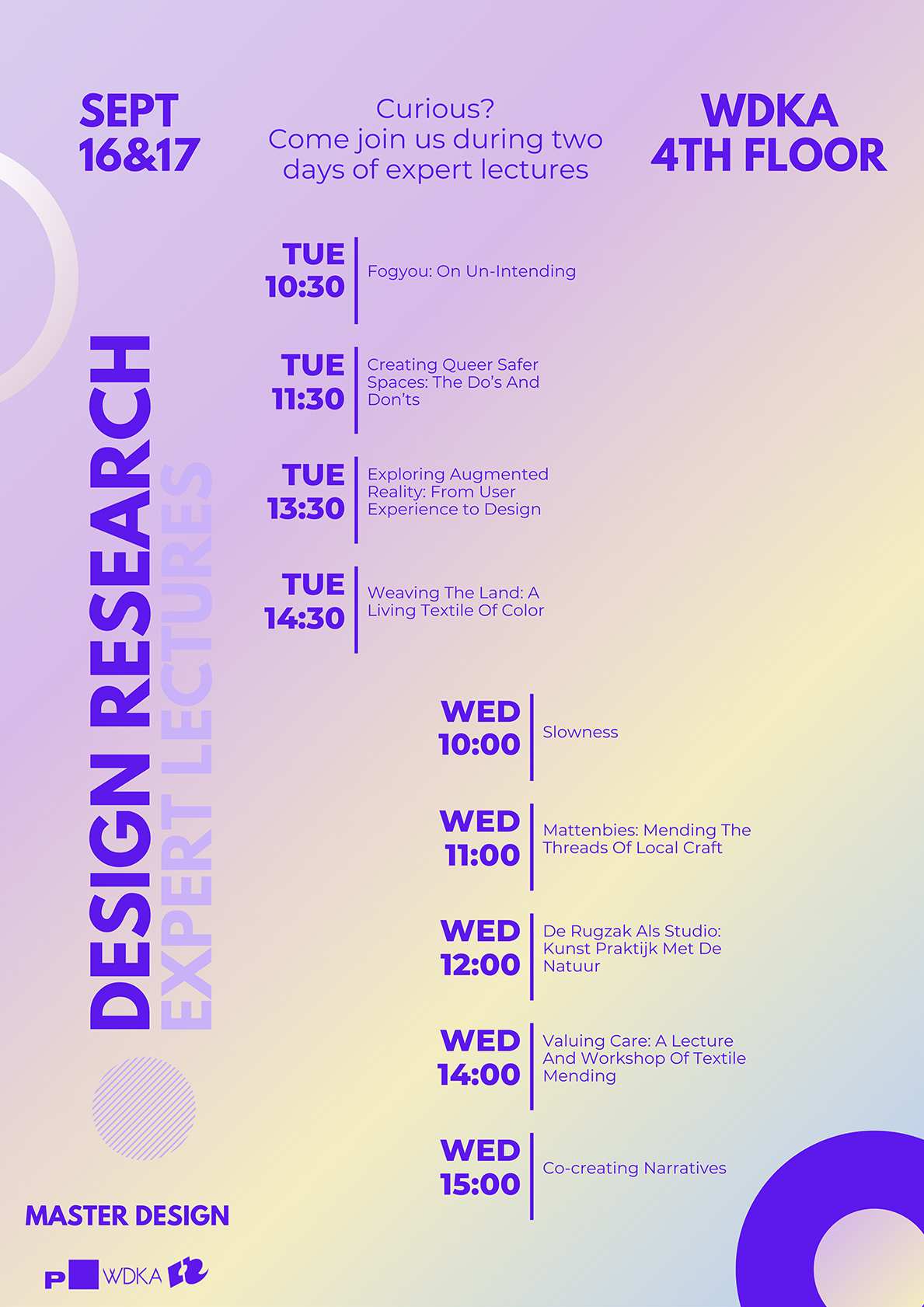 Expert Lectures 2025 | design researchers meet with experts - MASTER DESIGN